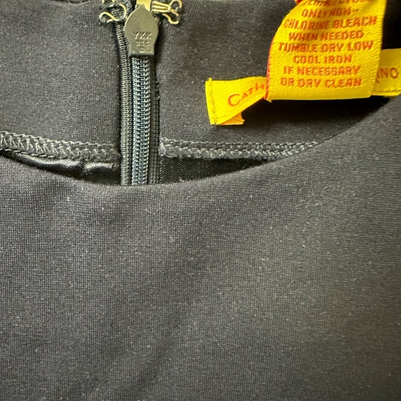 Catherine Malandrino Blue Sheath Dress with Lace-Up Grommet Sleeves - Picture 6 of 7